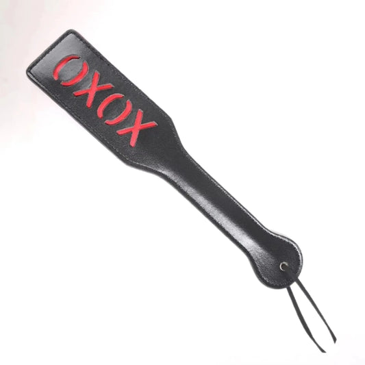 Paddle BDSM "XOXO" - Noir et Rouge