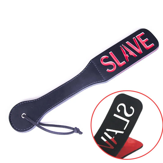 Paddle BDSM "SLAVE" - Noir et Rouge