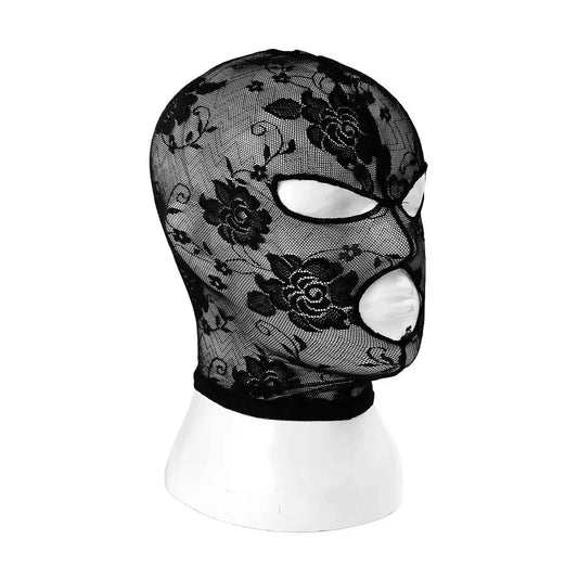 Cagoule BDSM en Dentelle à Fleurs